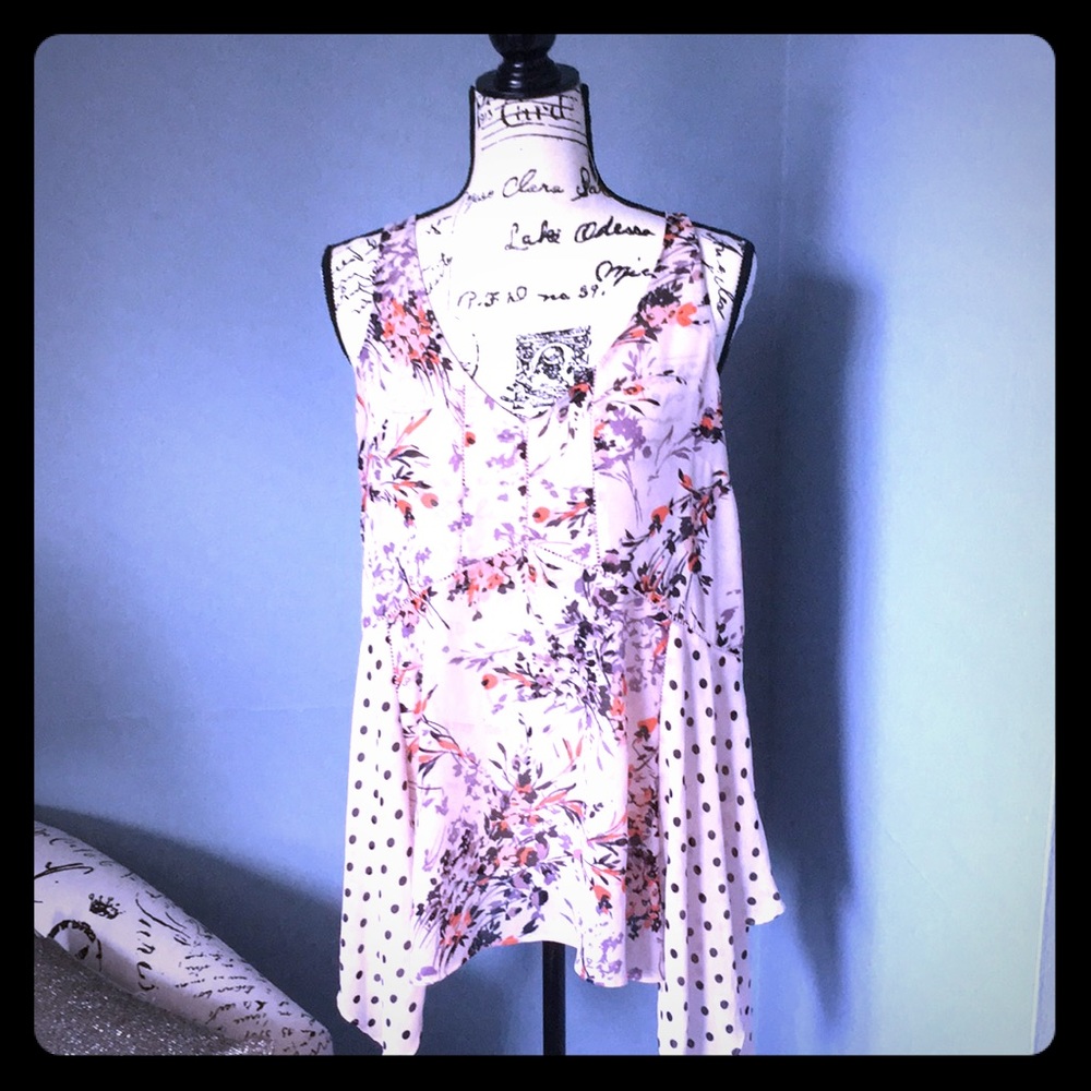 Anthropologie flowy sheer tank